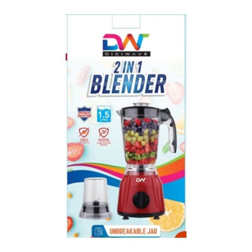 2In1 Blender 350W 1.5Ltr Unbreakable Jar 100% Copper Motor