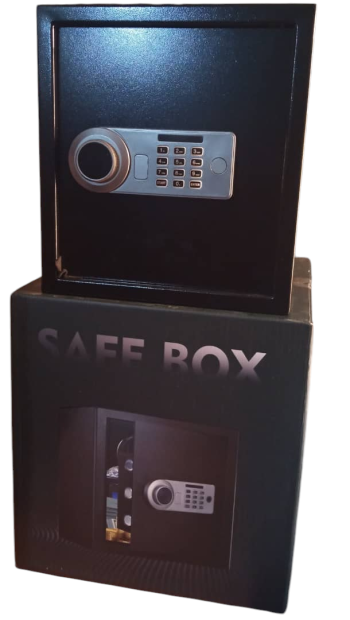 AL002-36 Digital Safe Box Which Has Digital Pin Emergency Keys Access And Features A Steel Body