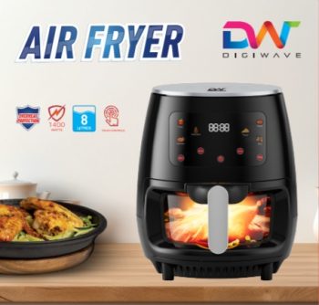 DWAF1909 AIR FRYER 8Ltrs Digital  With Glass Bowl /1400Watts With 1 Year Warranty