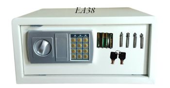 EA38 Digital Safe Box Which Has Digital Pin Emergency Keys Access And Features A Steel Body