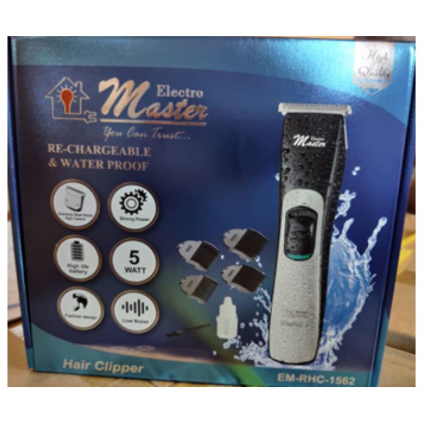 Hair Trimmer 5 Watt 4 Attachment Rechargeable