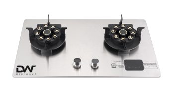 DWGC2021 2 Burner With Torch Flames / Stainless Steel Panel / Foldable Burner For Easy Cleaning With 1 Year Warranty