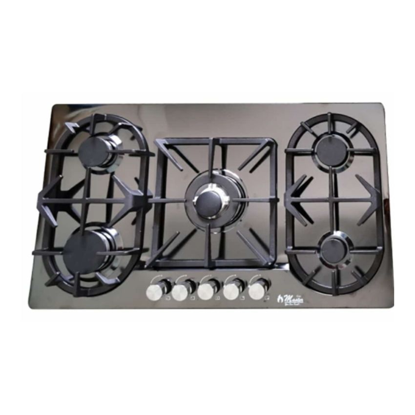 S.Steel Black, 5 Gas Auto Ignition Built In_Table Top Heatrayz Burner