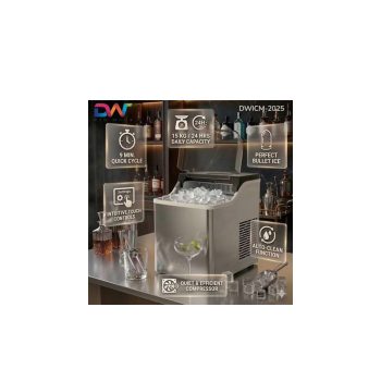 Digiwave Countertop Ice Maker 15Kg/24hr | Bullet Ice | DW-ICM2022