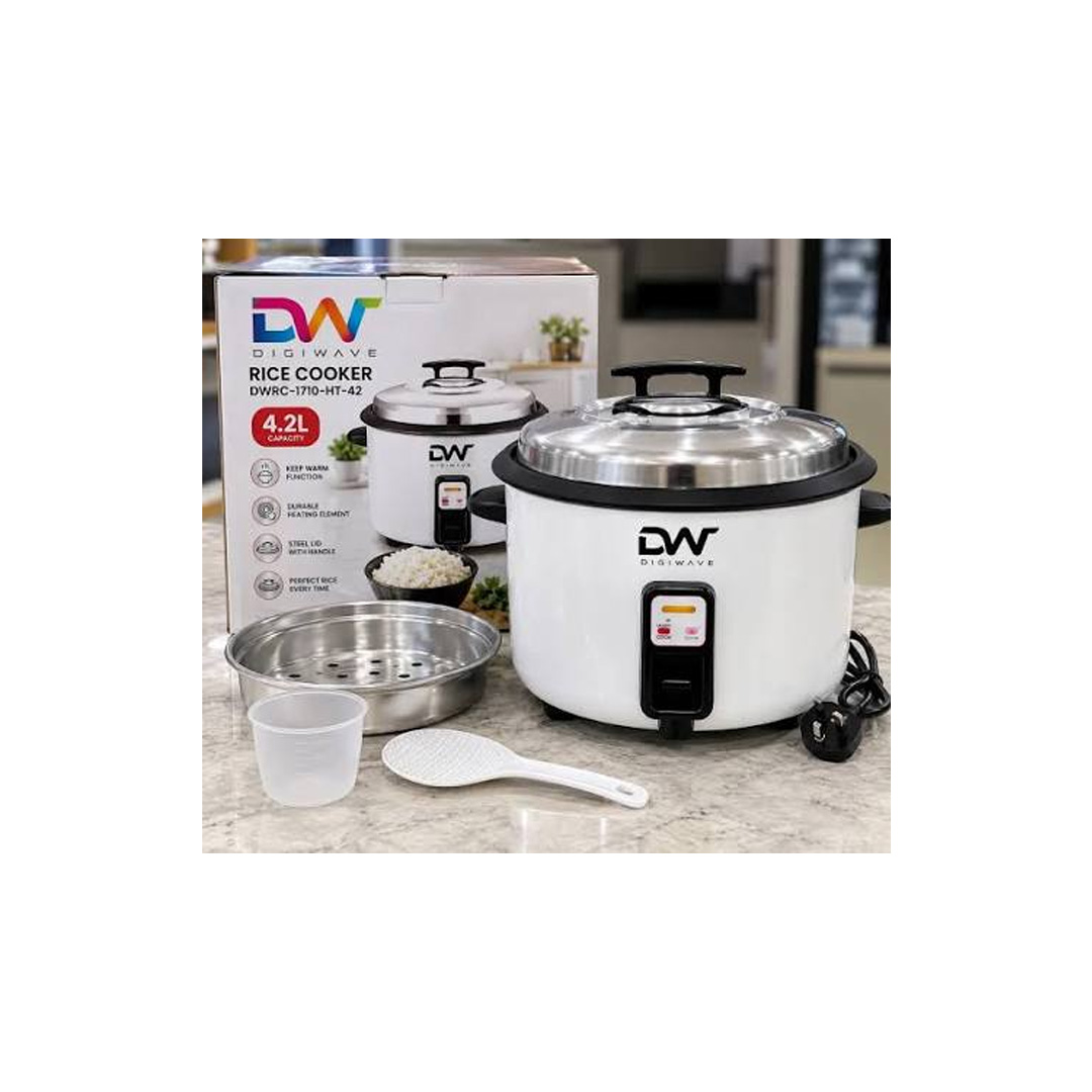 Digiwave Rice Cooker 4.2L Real Size 1600W | Heavy Duty | DWRC1711